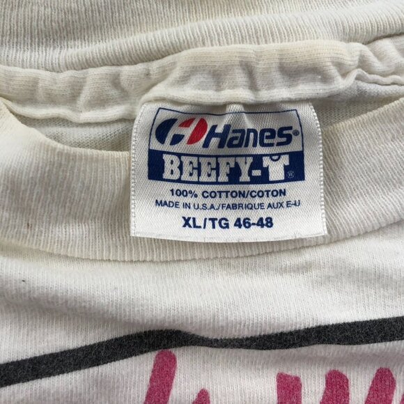 Vintage Single Stitch Hanes Woman's Book Woman T-Shirt XL White - Picture 3 of 15